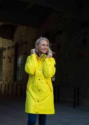 HUPPA stiilne vihma ja tuulekindel  päikesekollane 40 gr soojustusega naiste kevad-sügis parka -KOHE LAOS - Image 7