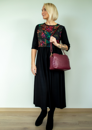 Stiilne NATURAALSEST NAHAST Vera Pelle bordoopunane naiste käekott-UUDIS-KOHE LAOS - Image 2