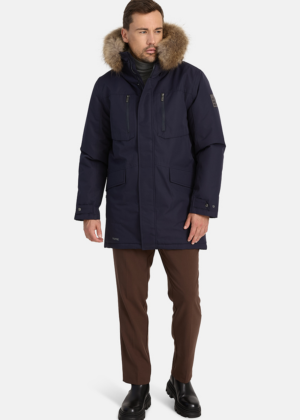 HUPPA meeste talveparka David 1 tumesinine NATURAALKARVAGA 200 grammi soojustusega-vihma ja tuulekindel-TARNEAEG kuni 5 tööpäeva - Image 3