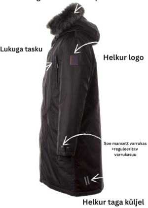 HUPPA pikem meeste talveparka Dawson must 200 grammi soojustusega-vihma ja tuulekindel-XXL-suurus kohe laos-teised suurused tarneaeg  kuni 5 päeva - Image 2