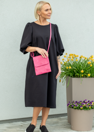 Armas puhv varrukatega must taskutega kleit Pille- kohe laos S ja L - Image 1