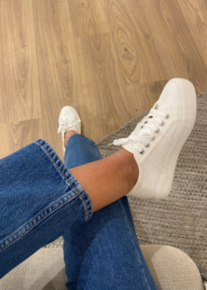 DUFFY valged paksema tallaga naiste vabaaja jalatsid-KOHE LAOS-SUPER HIND - Image 2