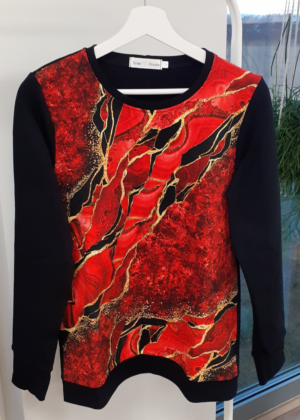 Stiilne must  pusa Marmor punane- Kohe laos suurused  M, L, XL, XXL-SUPER HIND