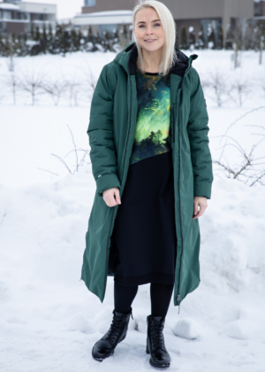 Huppa naiste talvemantel Eira roheline (300 gr soojustusega)-super hind - Image 8
