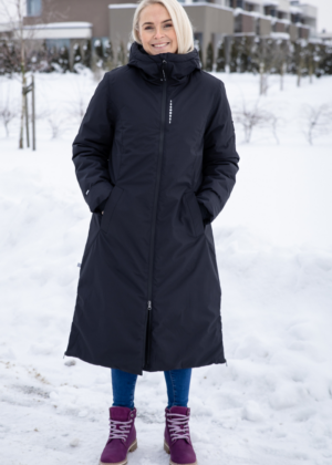 Huppa naiste talvemantel Eira must (300 gr soojustusega)-super hind - Image 11