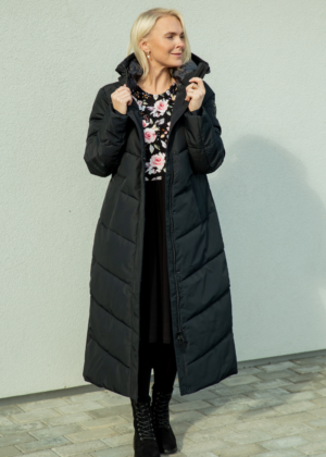 FIVE SEASONS naiste talvemantel Leona must-KOHE LAOS VIIMANE suuruses 44 -SUPER HIND - Image 3