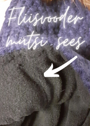 Huppa fliisvooodri ja naturaalse karvaga tumesinine  naiste sügis-talvine müts Ash-KOHE LAOS - Image 5