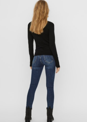 VERO MODA kõrge kaelusega naiste kampsun Glory must-KOHE LAOS-HEA HIND-KIIRE TARNE - Image 3