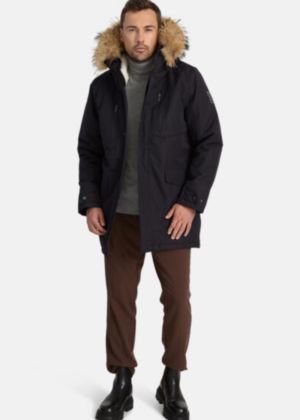 HUPPA meeste talveparka David 1 must NATURAALKARVAGA 200 grammi soojustusega-vihma ja tuulekindel-TARNEAEG kuni 5 tööpäeva - Image 2