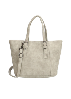 Beagles pehmest kunstnahast väiksem helehall naiste õlakott-(kaasas ka pikk õlarihm)-KOHE LAOS - Image 1