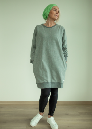 Pikem avara lõikega taskutega pusa hall-Kohe laos viimane M(38-40) - Image 3