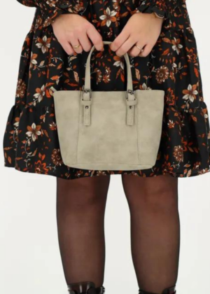 Beagles pehmest kunstnahast väiksem helehall naiste õlakott-(kaasas ka pikk õlarihm)-KOHE LAOS - Image 2