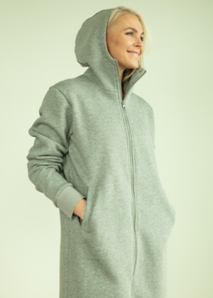 YEMI DISAIN helehall kapuutsiga pusa-jakk ühetooniline-Suurused  XL, XXL ja 3XL KOHE LAOS - Image 5