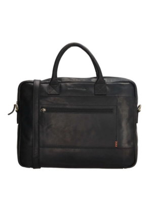 Hide Stiches naturaalnahast klassikaline must unisex(sobib nii naistele, kui meestele) arvuti kott-KOHE LAOS-SUPER HIND