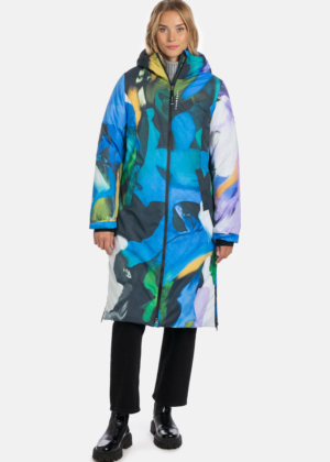 Huppa naiste talvemantel Eira sinise kirju(300 gr soojustusega)-kohe laos L ja XXL viimased - Image 1