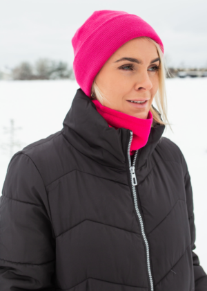 HUPPA NOEL meriinovillane kaelus-sall fuksiaroosa-KOHE LAOS - Image 2