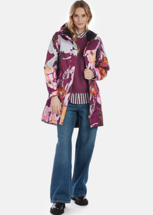HUPPA  naiste kevad-sügis parka Janelle bordoo lilleline 40 gr -UUDIS - Image 2