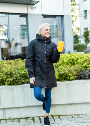 HUPPA  vihma ja tuulekindel  must naiste kevad-sügis ülemineku parka Janelle(140gr soojustusega)-KOHE LAOS - Image 11