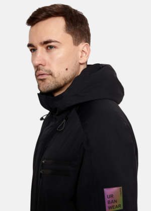 Huppa meeste kevad-sügis parka Marlo must (40 gr soojustusega) - Image 5