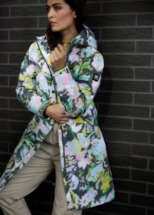 HUPPA naiste kevad-sügis parka Minna mahe lilleline 40 gr soojustusega-KOHE LAOS VIIMASED-HEA HIND - Image 4