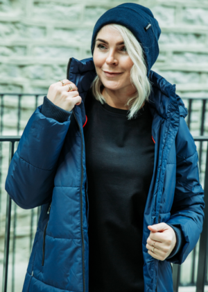 HUPPA  soe pikem tumesinine naiste talvemantel Nina (soojustus 300 grammi)-KOHE LAOS viimane XS(34) - Image 4