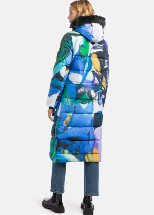 HUPPA  soe pikk talvemantel GUDRUN sinise kirju-UUDIS-KOHE LAOS viimane M(38-40) - Image 2