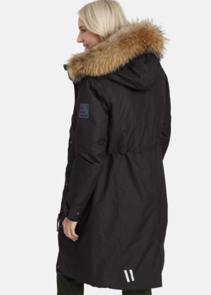 Huppa pikem naiste talveparka Vienna must naturaalkarvaga-KOHE LAOS - Image 2