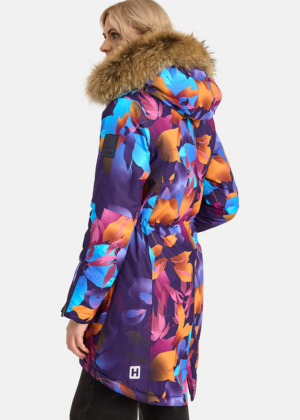 Huppa naiste talveparka Vivian kirju naturaalkarvaga 200 gr soojustusega-vihma ja tuulekindel-kohe laos viimased - Image 2