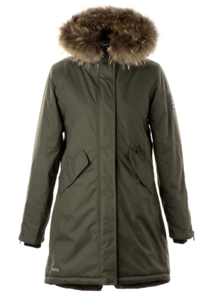 Huppa naiste talveparka Vivian 1 roheline naturaalkarvaga 200 gr soojustusega-vihma ja tuulekindel-SUPER HIND - Image 7