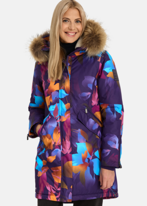 Huppa naiste talveparka Vivian kirju naturaalkarvaga 200 gr soojustusega-vihma ja tuulekindel-kohe laos viimased - Image 1