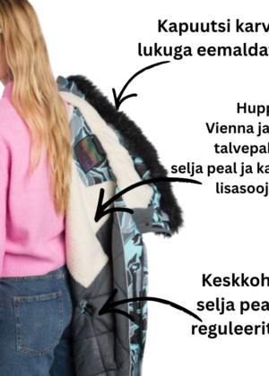 Huppa naiste talveparka Vivian roheline kunstkarvaga(200gr soojustusega) - Image 5