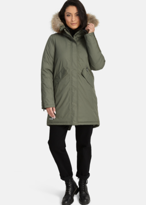 Huppa naiste talveparka Vivian 1 roheline naturaalkarvaga 200 gr soojustusega-vihma ja tuulekindel-SUPER HIND - Image 12