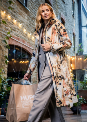 Huppa naiste kevad-sügis mantel Merje beezi kirju (ilma soojustuseta)-UUDIS - Image 2