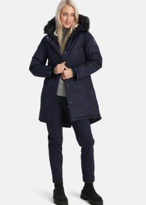 HUPPA  naiste talveparka VIVIAN tumesinine KUNSTKARVAGA(200 gr soojustusega) - Image 2