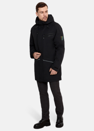 Huppa meeste kevad-sügis parka Marlo must (40 gr soojustusega) - Image 2