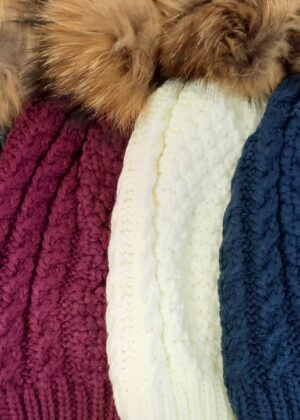 Huppa fliisvooodri ja naturaalse karvaga valge naiste sügis-talvine müts Ash-KOHE LAOS - Image 8