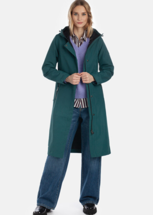 Huppa naiste kevad-sügis mantel Merje petroolroheline (ilma soojustuseta)-UUDIS - Image 4