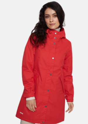 HUPPA stiilne vihma ja tuulekindel maasikapunane  40 gr soojustusega naiste kevad-sügis parka -KOHE LAOS