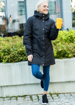 HUPPA  vihma ja tuulekindel  must naiste kevad-sügis parka Janelle (40gr soojustusega)- KOHE LAOS