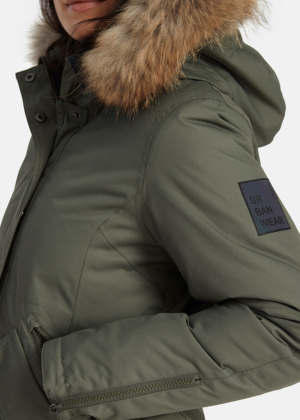 Huppa naiste talveparka Vivian 1 roheline naturaalkarvaga 200 gr soojustusega-vihma ja tuulekindel-SUPER HIND - Image 9