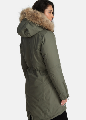 Huppa naiste talveparka Vivian 1 roheline naturaalkarvaga 200 gr soojustusega-vihma ja tuulekindel-SUPER HIND - Image 3