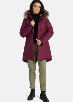 Huppa naiste talveparka Vivian bordoolilla naturaalkarvaga 200 gr soojustusega-kohe laos-SUPER HIND - Image 4