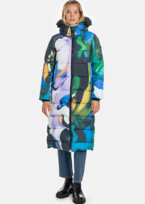 HUPPA  soe pikk talvemantel GUDRUN sinise kirju-UUDIS-KOHE LAOS viimane M(38-40) - Image 3