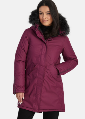 HUPPA  naiste talveparka Vivian bordoolilla KUNSTKARVAGA(200gr soojustusega)- KOHE LAOS-SUPER HIND