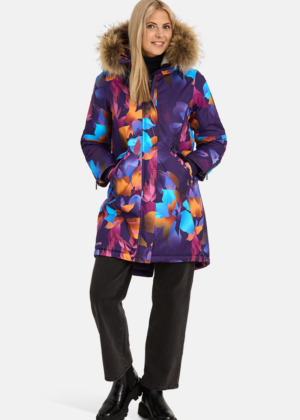 Huppa naiste talveparka Vivian kirju naturaalkarvaga 200 gr soojustusega-vihma ja tuulekindel-kohe laos viimased - Image 4