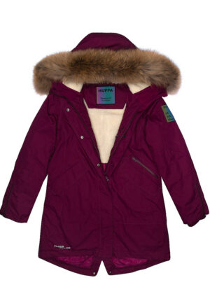 Huppa naiste talveparka Vivian bordoolilla naturaalkarvaga 200 gr soojustusega-kohe laos-SUPER HIND - Image 12