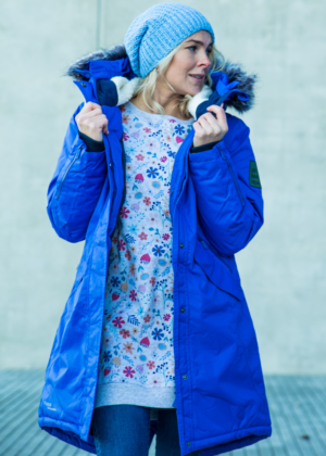 HUPPA vihma ja tuulekindel KUNSTKARVAGA soe naiste talveparka Vivian sinine-KOHE LAOS-SUPER HIND - Image 5
