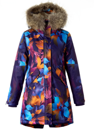 Huppa naiste talveparka Vivian kirju naturaalkarvaga 200 gr soojustusega-vihma ja tuulekindel-kohe laos viimased - Image 5