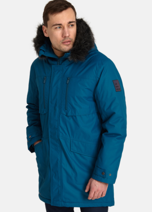 HUPPA meeste talveparka David petrool sinine KUNSTKARVAGA 200 grammi soojustusega-vihma ja tuulekindel-Tarneaeg kuni 5 päeva