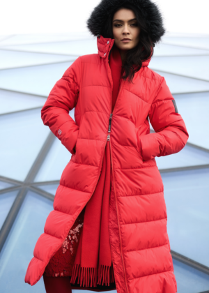 HUPPA  soe pikk talvemantel GUDRUN punane-KOHE LAOS VIIMANE 3XL(rind 140 cm)-SUPER HIND - Image 2